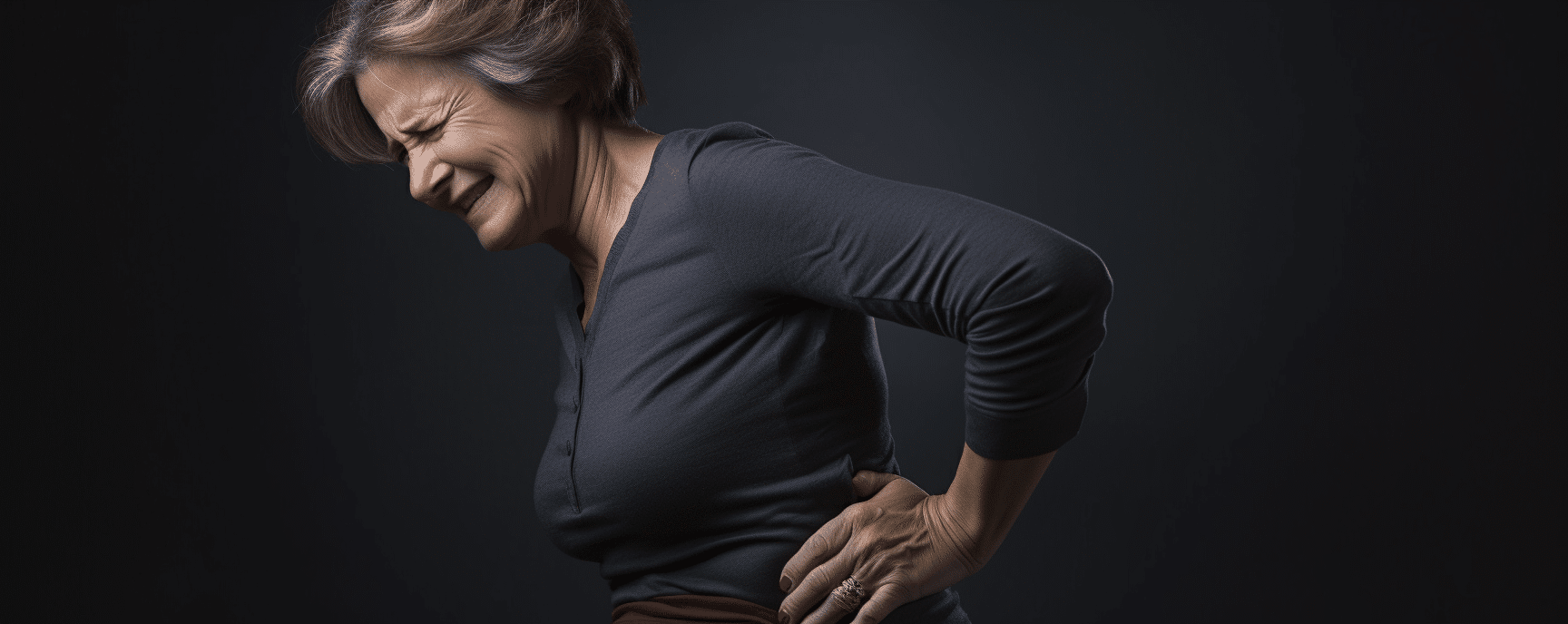 Woman experiencing back pain