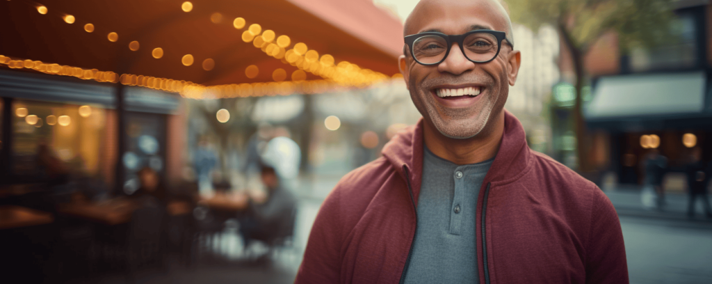 Man happy with his healthcare options on the affordable care act