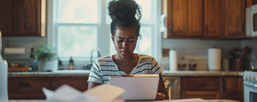 Woman confused, applying for the Lifeline program